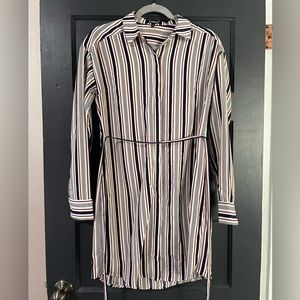 Express women’s striped button down dress S